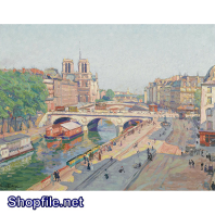 TSD3611 - Tranh sơn dầu thành phố đông vui nhộn nhịp